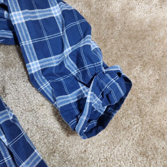 LAUREN Ralph Lauren Blue Plaid 3/4 Sleeve Button Down Size XL Embroidered - Picture 5 of 8